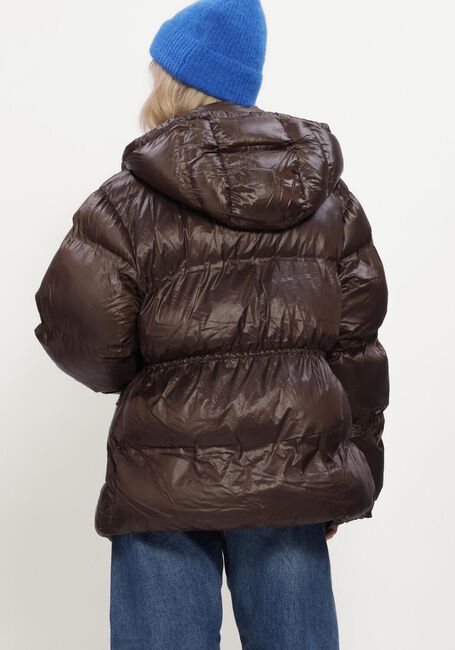 Braune NEO NOIR Wattierte Jack CLOTILDE SHINY PUFFER JACKET - large