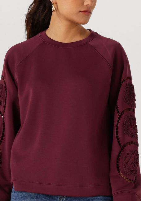 Bordeaux OBJECT Pullover OBJDORINA LO L/S SWEAT TOP - large