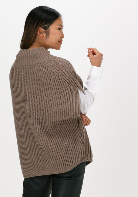 Beige SUMMUM Spencer SLEEVELESS CABLE SWEATER WOOL  - large