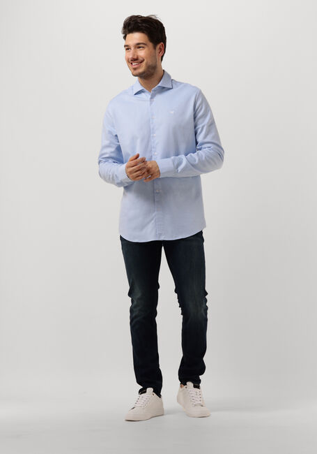 Blaue VANGUARD Klassisches Oberhemd LONG SLEEVE SHIRT POWER STRETCH DOBBY 2 TONE - large