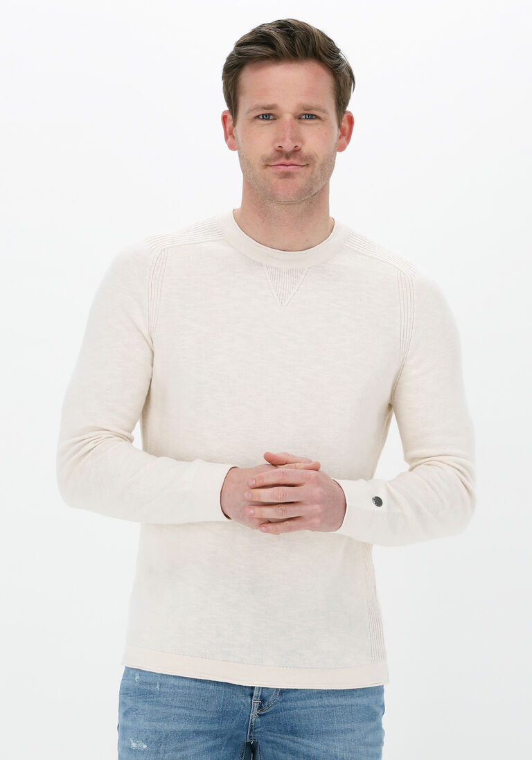 nicht-gerade weiss cast iron pullover r-neck linen cotton slub blend
