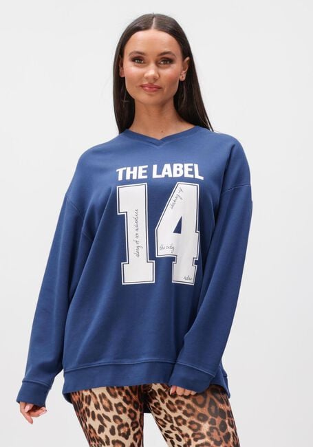 Blaue ALIX THE LABEL Sweatshirt LADIES KNITTED SPORTS SWEATER - large