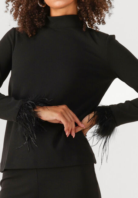 Schwarze ANA ALCAZAR Top TOP FEATHERS - large