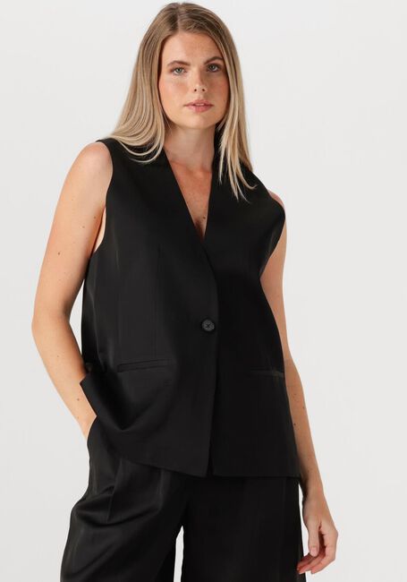 Schwarze WITHBLACK Gilet WBLSELMA LINEN WAISTCOAT - large