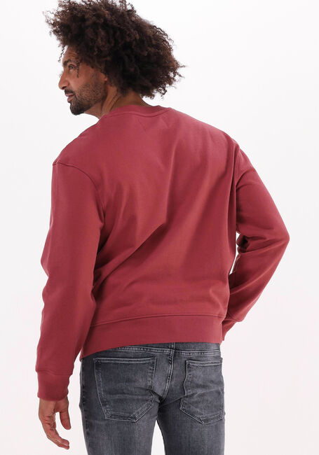 Rote CALVIN KLEIN Sweatshirt SHRUNKEN BADGE CREW NECK - large