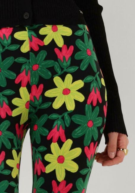 Nicht-gerade weiss COLOURFUL REBEL Schlaghose BIG FLOWER PEACHED EXTRA FLARE PANTS - large