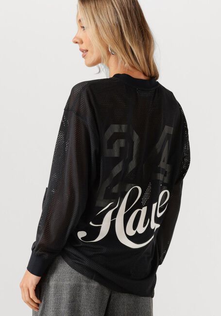 Schwarze HAUTE L'AMITIÉ Blusen DRIFT MIX LOGO BLOUSE - large