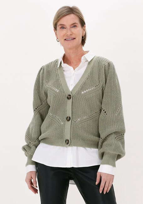 Gr&uuml;ne OBJECT Strickjacke OBJLANA L/S KNIT CARDIGAN NOOS - large