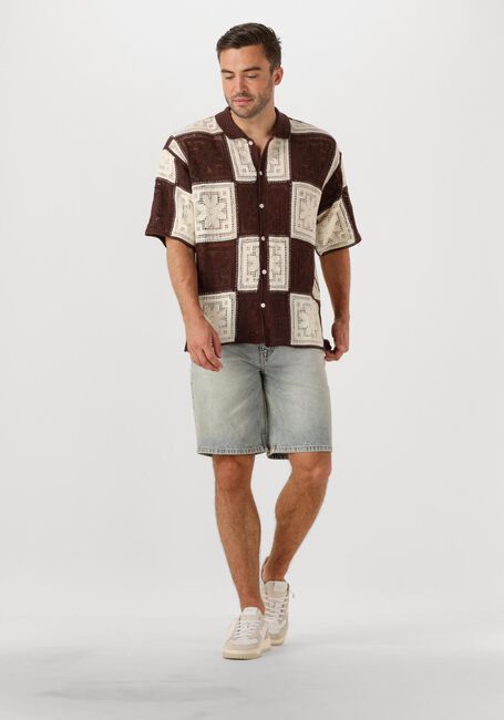 Braune WOODBIRD Casual-Oberhemd WBBANKS CROCHET KNIT - large