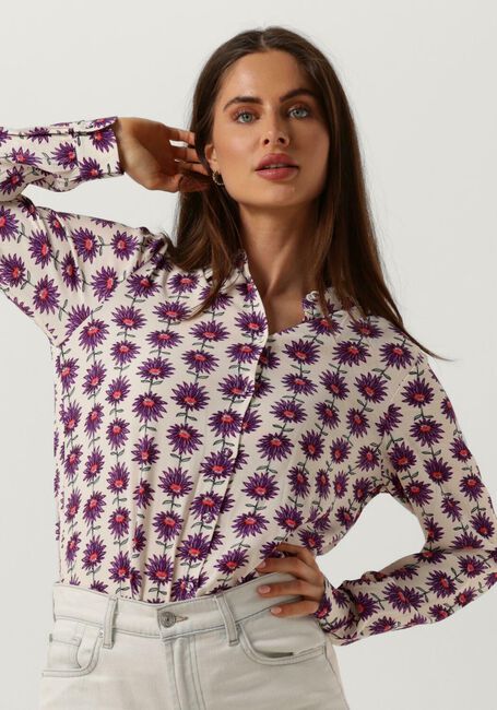 Ecru POM AMSTERDAM Bluse MILA FLOWER ECRU BLOUSE - large