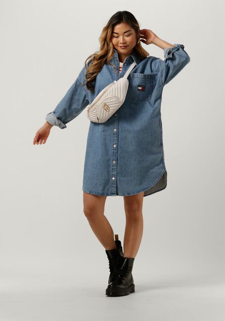 Hellblau TOMMY JEANS Minikleid TJW BADGE DENIM SHIRT DRESS - large