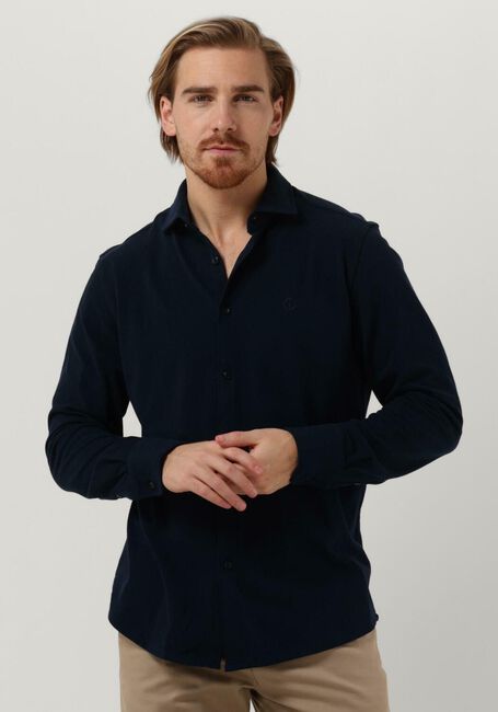 Dunkelblau DSTREZZED Casual-Oberhemd KIRK SHIRT MELANGE PIQUE - large