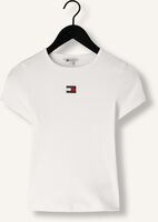 Weiße TOMMY JEANS T-shirt TWJ SLIM BADGE RIB TEE Weiße TOMMY JEANS T-shirt TWJ SLIM BADGE RIB TEE - medium