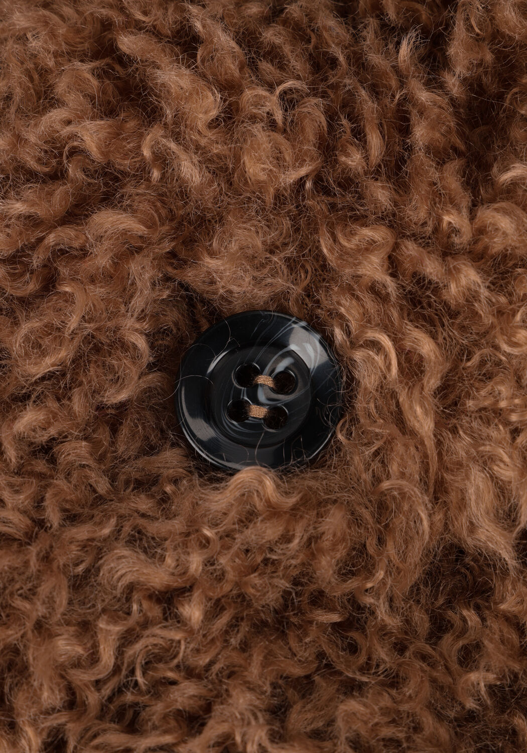 Braune BEAUMONT Teddy-Jacke CURLY SHORT COAT - large