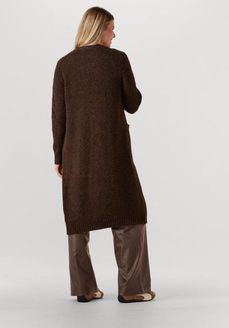 Braune OBJECT Pullover OBJMILU LS LO LONG KNIT CARDIGAN - large