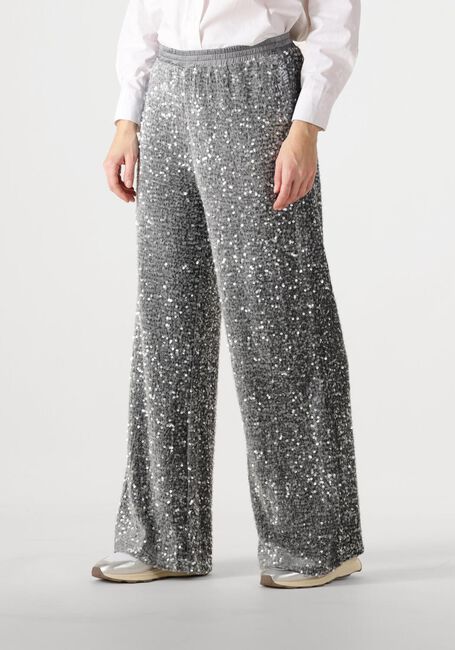 Silberne SUMMUM Hosen PANTS SEQUINS VELOUR - large