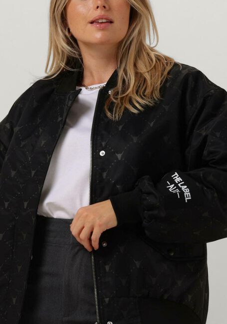 Schwarze ALIX THE LABEL Jack OVERSIZED BULL NYLON BOMBER - large