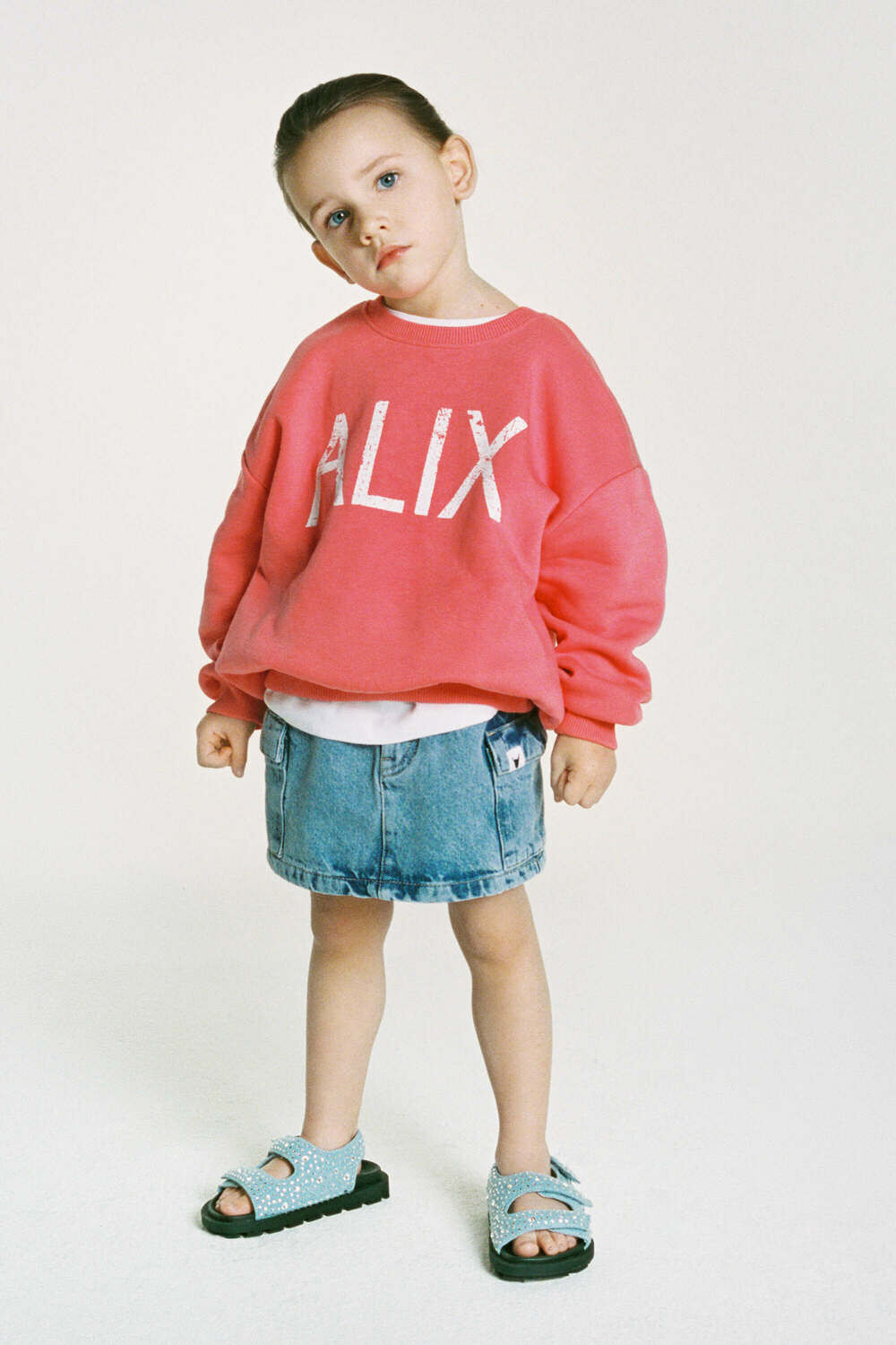 Blaue ALIX MINI Minirock WOVEN DENIM CARGO SKIRT - large