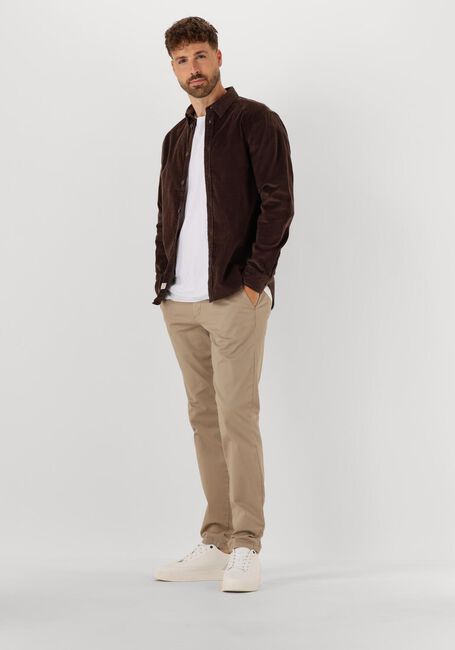 Braune ANERKJENDT Casual-Oberhemd AKLEIF SOLID CORD SHIRT - large