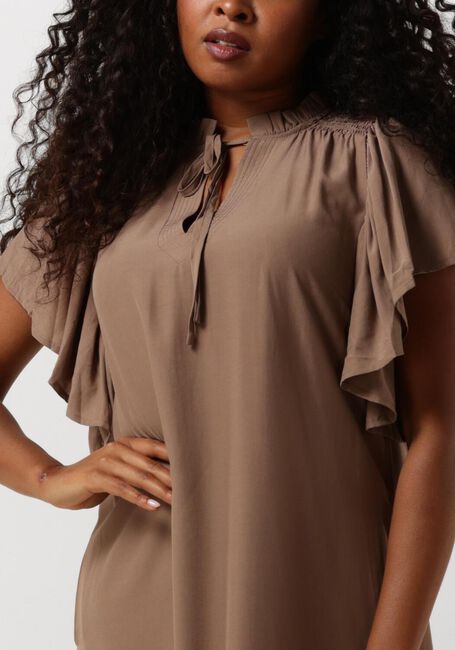 Taupe CO'COUTURE Minikleid TORA FRILL DRESS - large