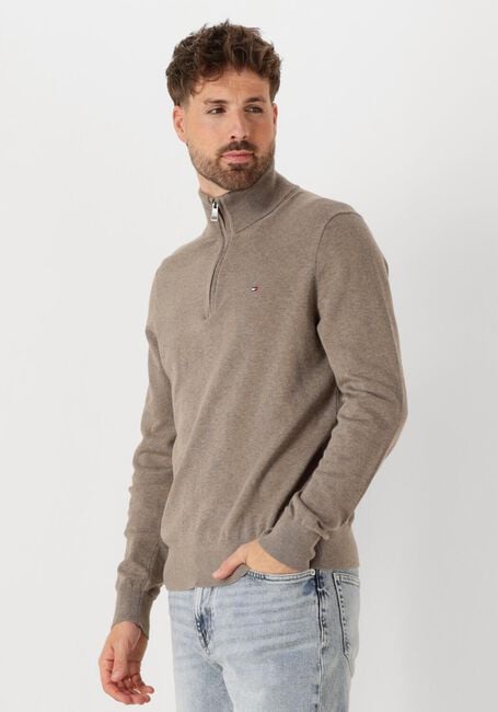 Grüne TOMMY HILFIGER Pullover PIMA ORG CTN CASHMERE ZIP MOCK - large