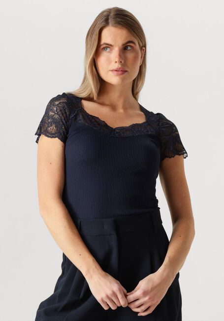 Dunkelblau ROSEMUNDE Top BEATHA CAPSLEEVE - large