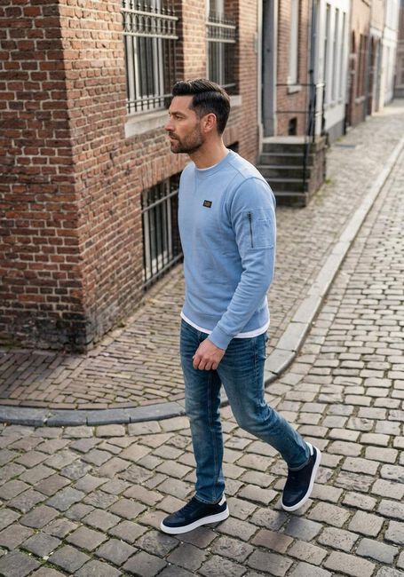 Blaue PME LEGEND Sweatshirt CREWNECK AIRSTRIP SWEAT - large