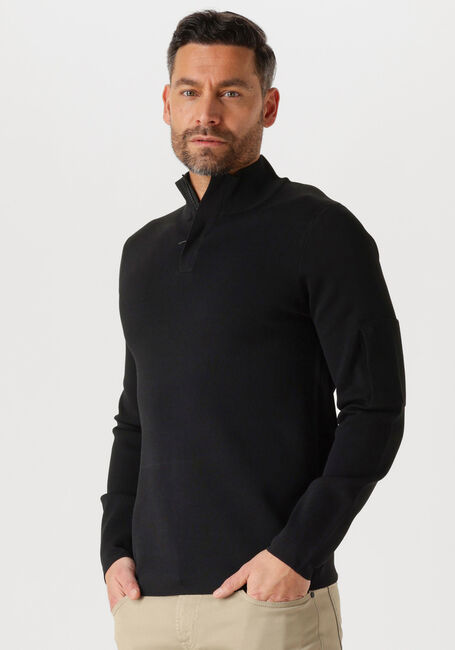 Schwarze GENTI Pullover TURTLE ZIP - large