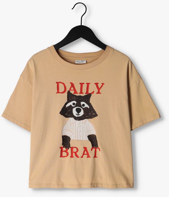Sand DAILY BRAT T-shirt SMIZING RACOON T-SHIRT - large
