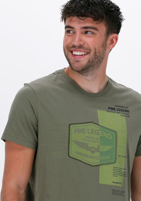 Grüne PME LEGEND T-shirt SHORT SLEEVE R-NECK SINGLE JERSEY - large