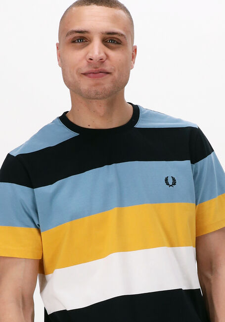 Dunkelblau FRED PERRY T-shirt BOLD STRIPE T-SHIRT - large