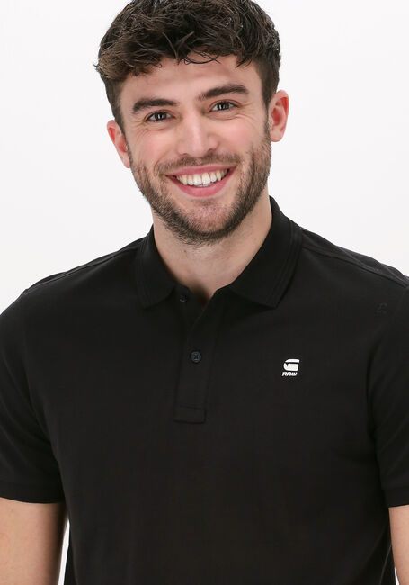 Schwarze G-STAR RAW Polo-Shirt DUNDA SLIM POLO S/S - large