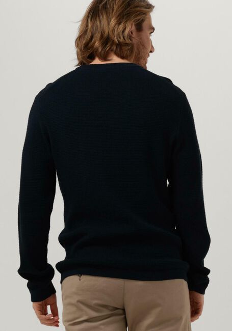 Blaue SELECTED HOMME Pullover ROCKS LS KNIT CREW NECK W NAW - large