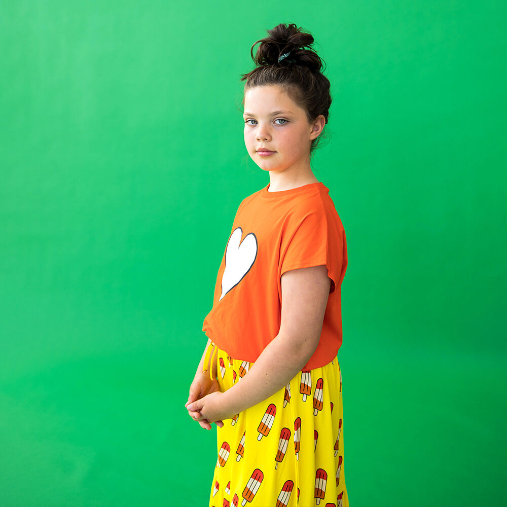 Rote CARLIJNQ Top BASIC - BALLOON TOP WITH PRINT - large