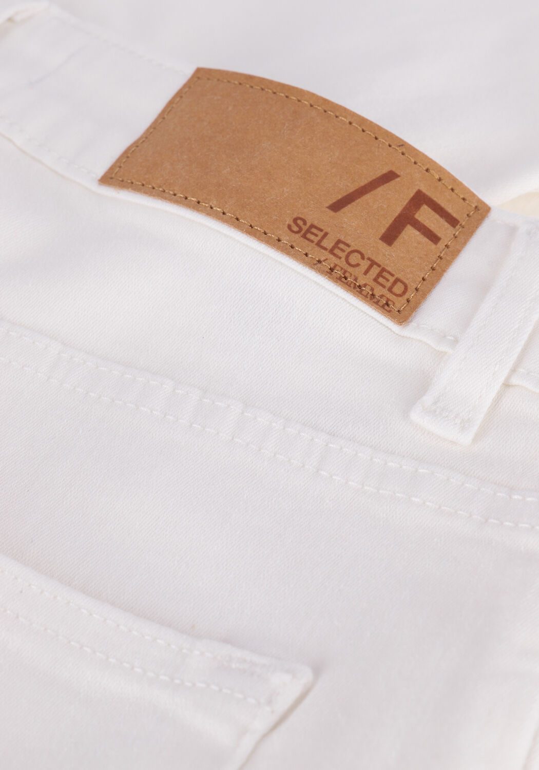 Wei&szlig;e SELECTED WOMEN Jeans SLFSIA MW SNOW WHITE DENIM SHORTS - large