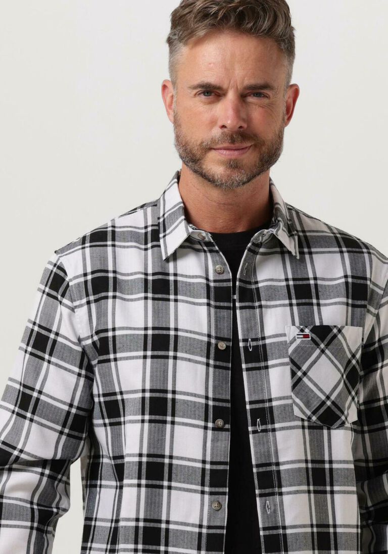 weiße tommy jeans casual-oberhemd tjm check flannel shirt BJ8547