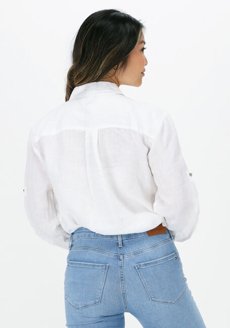Weiße TOMMY HILFIGER Blusen LINEN N RELAXED LONG SHIRT - large