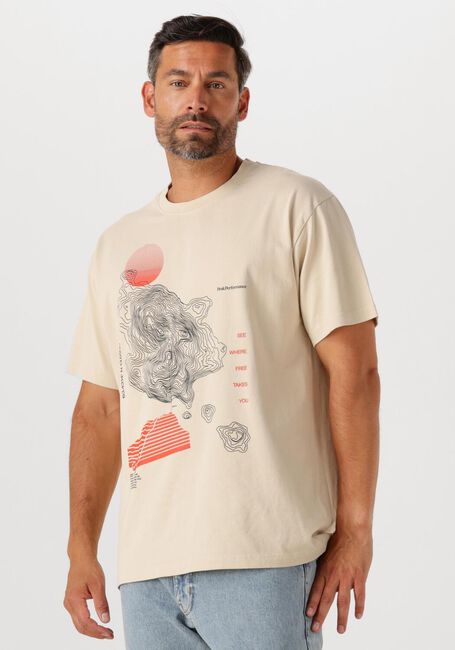 Beige PEAK PERFORMANCE T-shirt M GRAPHIC TEE - large