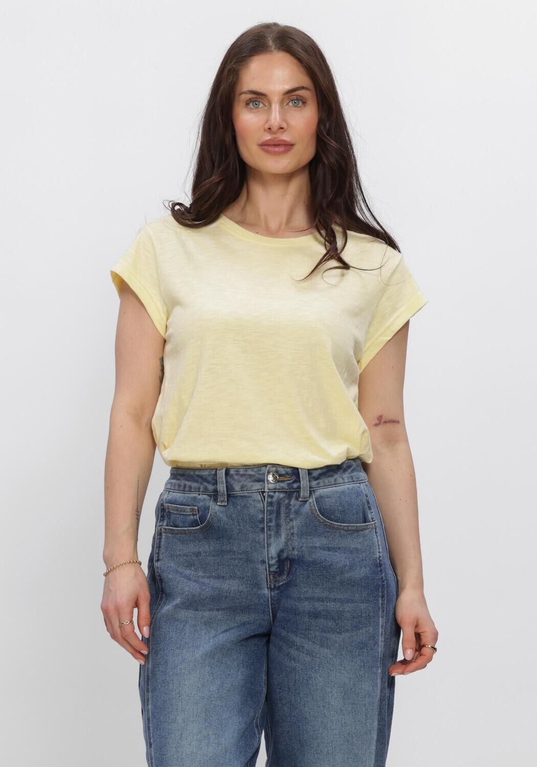 Gelbe MINUS T-shirt MSLETI TEE - large