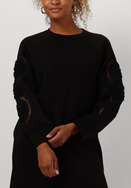 Schwarze OBJECT Minikleid OBJDORINA LO L/S SWEAT DRESS - large