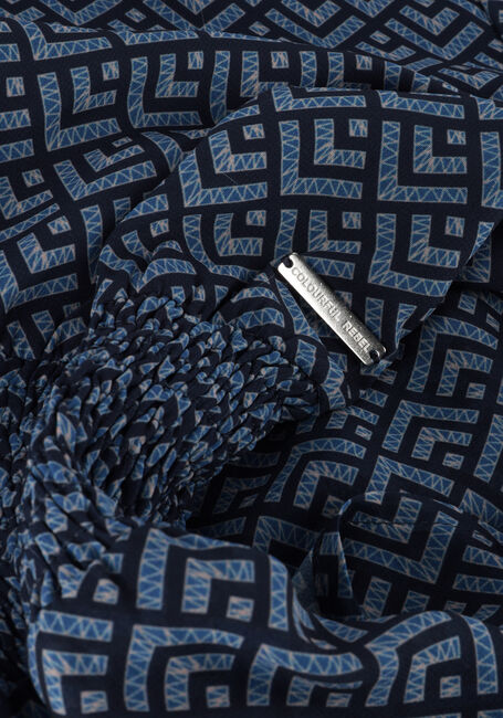 Blaue COLOURFUL REBEL Minikleid SACHA SMALL GEO MINI SHIRT DRESS - large
