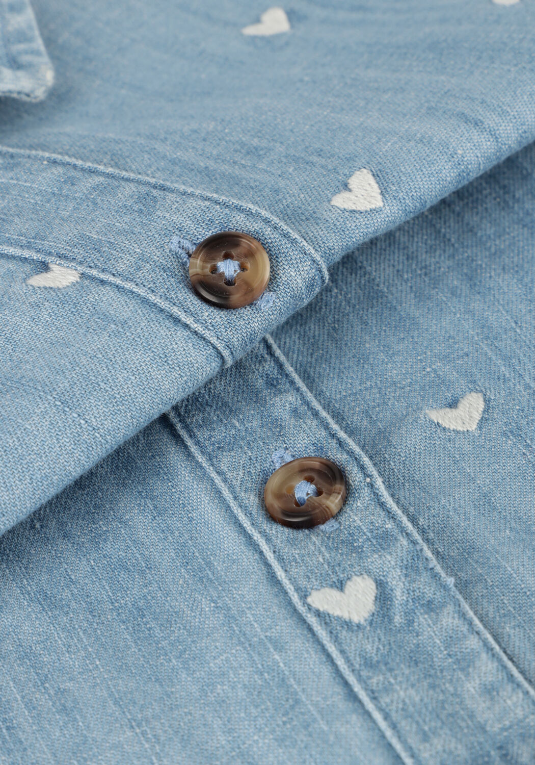 Hellblau YOUR WISHES Blusen SLUB DENIM PUFF SLEEVE SHIRT - large