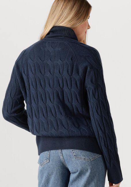 Dunkelblau TOMMY HILFIGER Rollkragenpullover SOFT WOOL CABLE ROLL-NK LS SWT - large