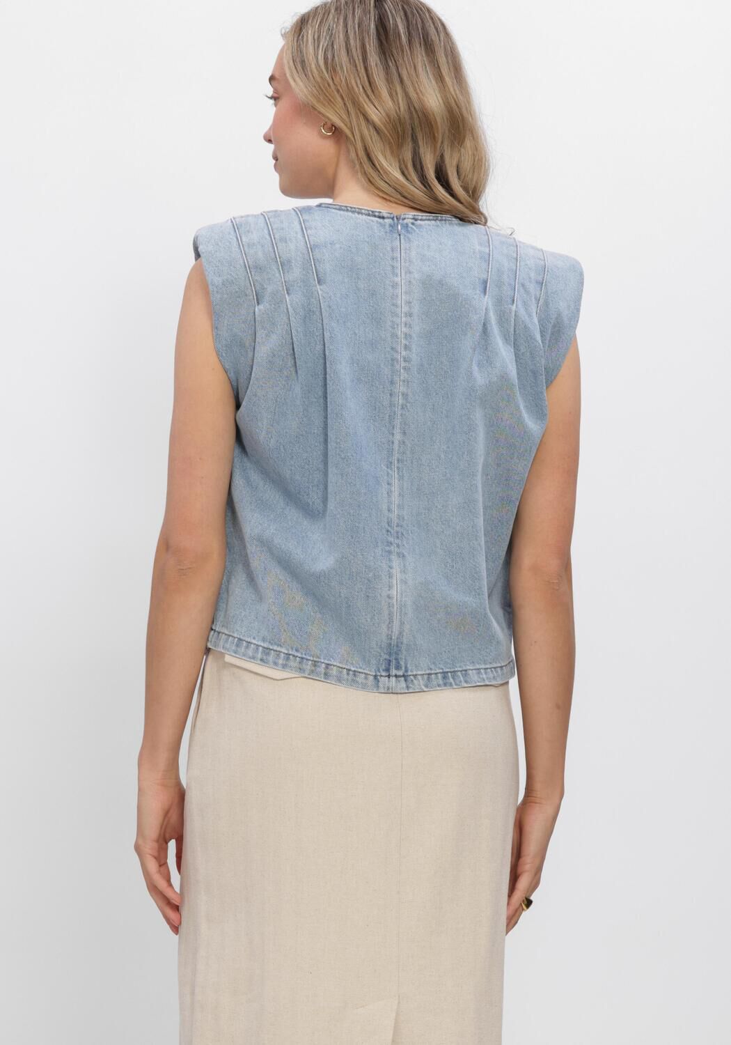 Hellblau CO'COUTURE Top ASJACC WRAP DENIM TOP - large