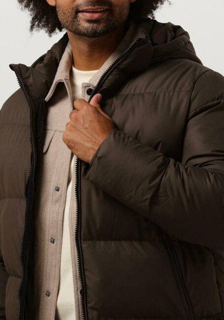 Braune PUREWHITE Wattierte Jack SHORT PADDED JACKET - large