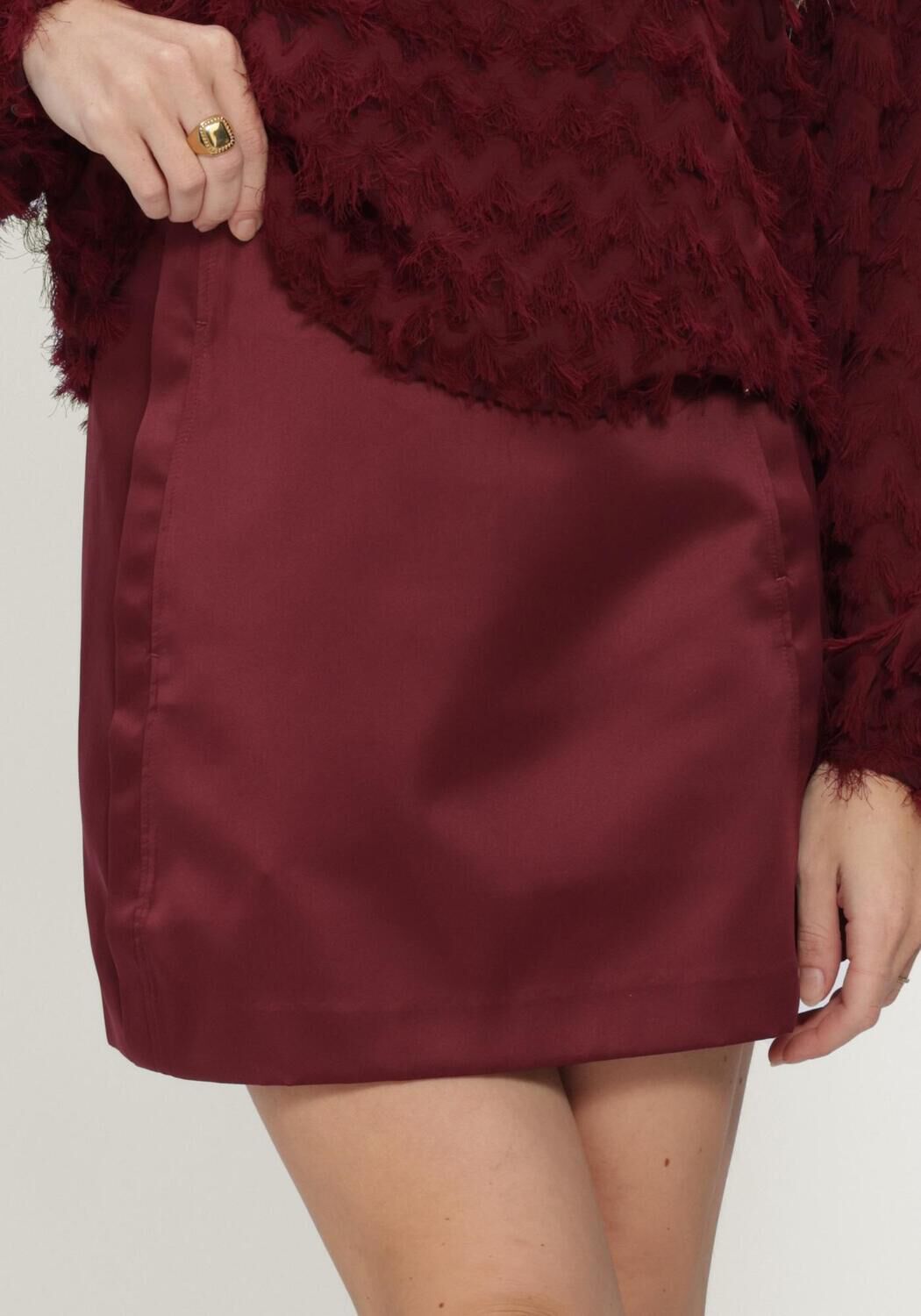 Bordeaux SELECTED WOMEN Minirock SLWATHENA MW SHORT SKIRT - large