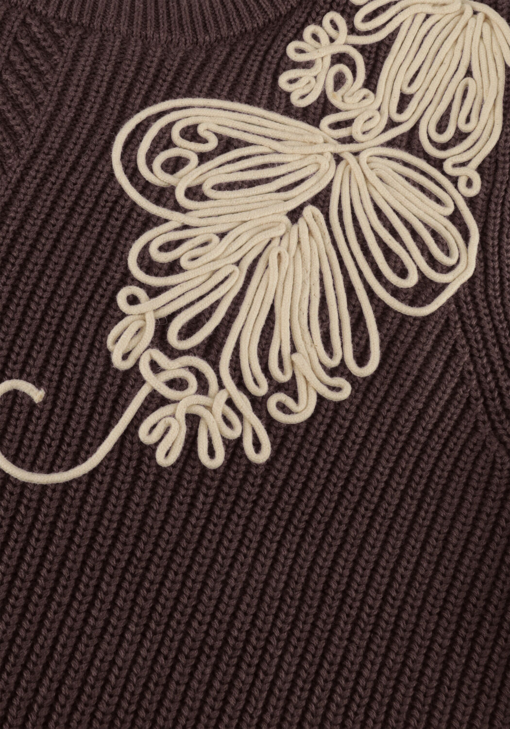 Braune OBJECT Pullover OBJSTAR S/S RE KNIT PULLOVER - large