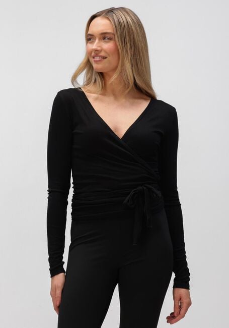 Schwarze NEO NOIR Strickjacke NIA JERSEY WRAP BLOUSE - large