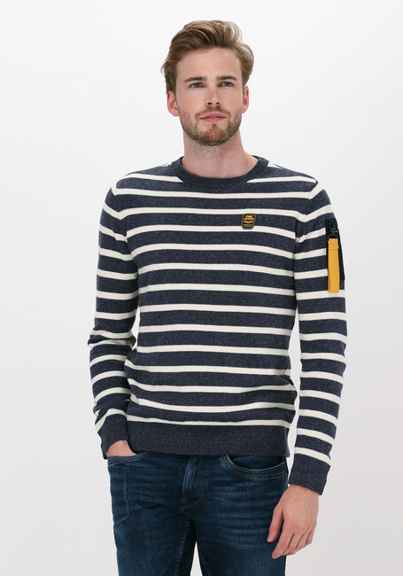 Blaue PME LEGEND Pullover R-NECK COTTON RIB - large