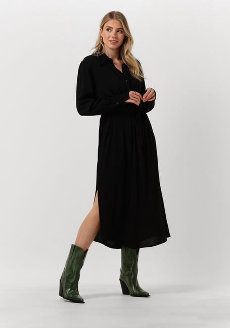 Schwarze MINUS Midikleid LASINA SOLID SHIRTDRESS - large